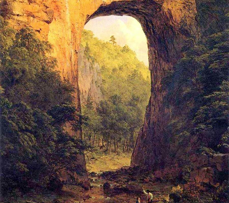 natural bridge virginia painting by Frederic Edwin Church