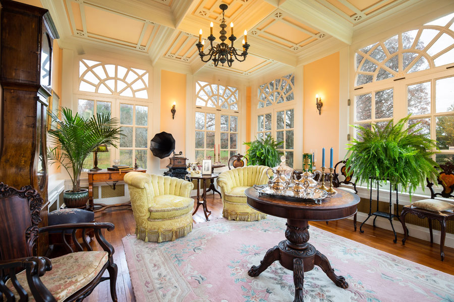 sun room parlor at the inn at forest oaks in natural springs virginia